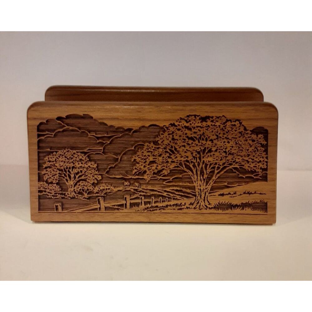 Vintage 1988 Laser Craft Letter/Napkin Holder Masculine U.S.A.